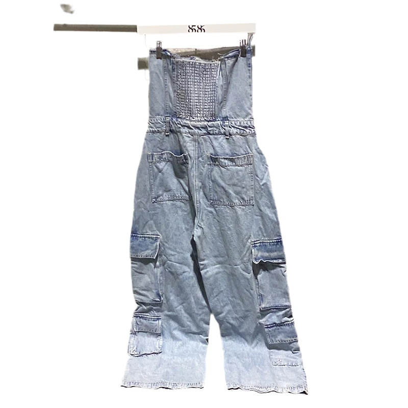 SIGNATURE 8: SLEEVELESS DENIM CARGO ROMPER