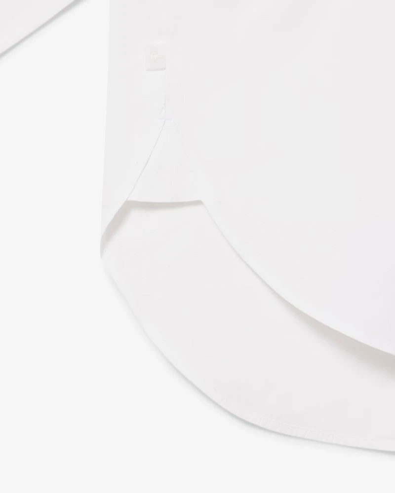 LACOSTE: OVERSIZED COTTON BUTTON DOWN SHIRT