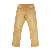 FIRST ROW: ALL OVER RHINESTONE RIPPED PANTS