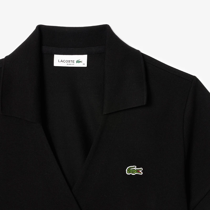 LACOSTE: MINI PIQÚE WRAP POLO TOP