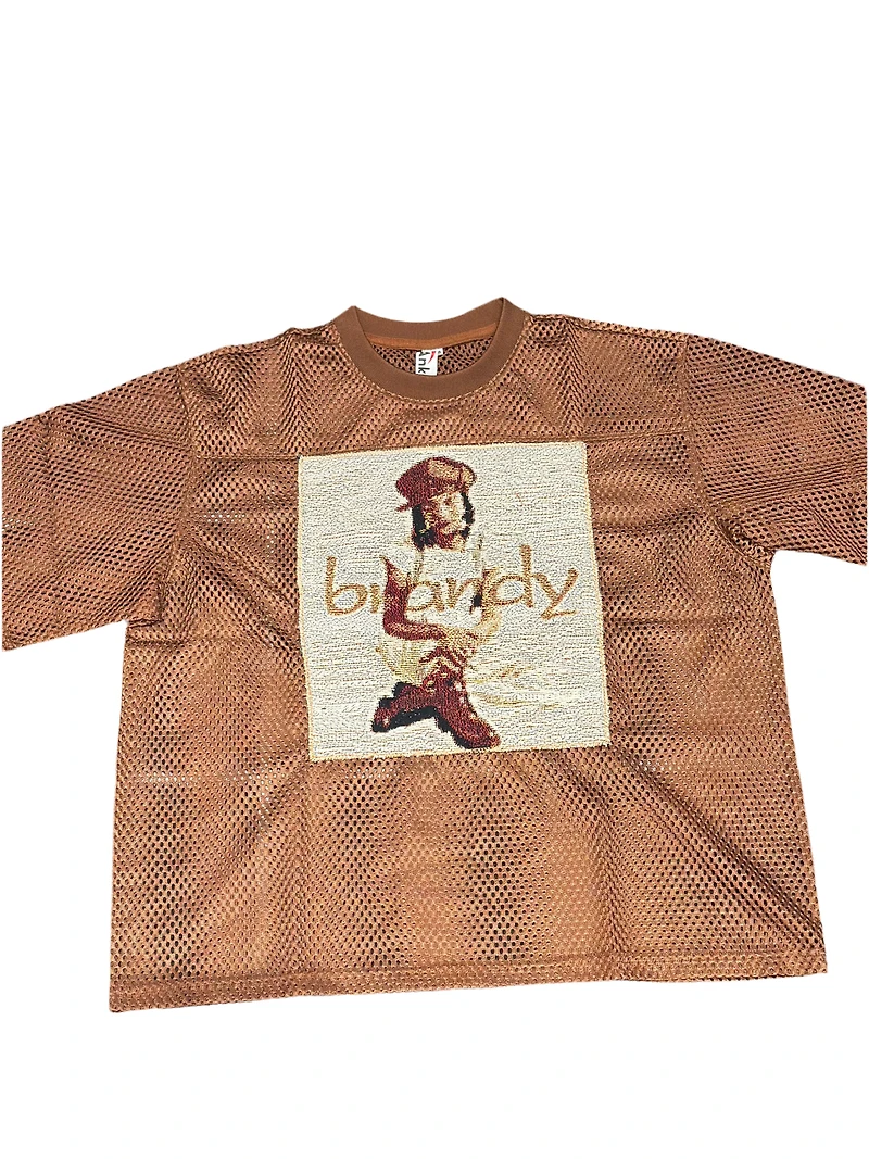 ANGEL GENTLE: BRANDY TAPESTRY JERSEY TOP