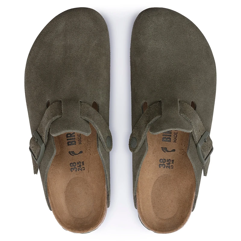 BIRKENSTOCK: BOSTON SUEDE LEATHER CLOG