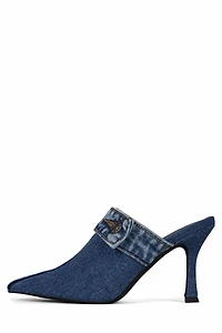 JEFFREY CAMPBELL: BLUE DENIM HEELS