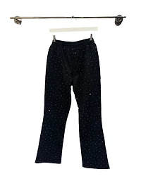 KNOTWTR RHINESTONE FLARED SWEATPANTS: