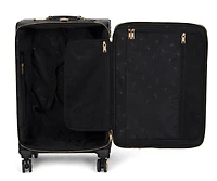 BLACK APOLLO 2 FAUX CROCODILE SKIN CARRY-ON SUITCASE