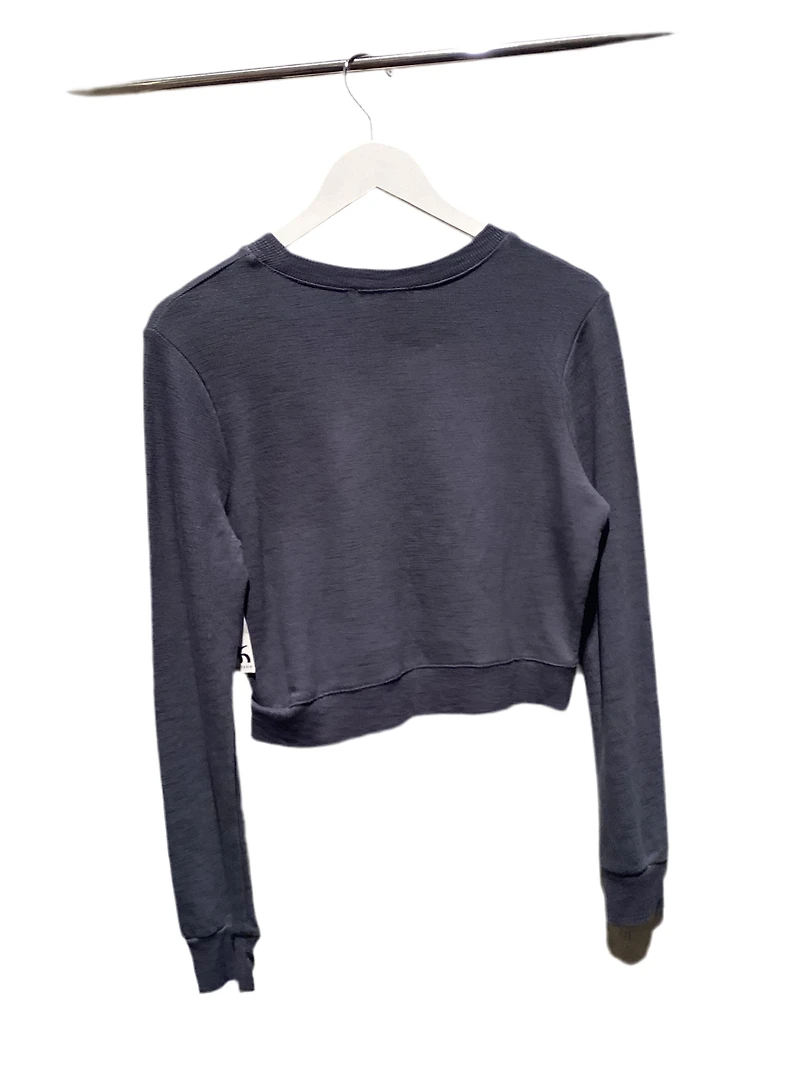 8586: LOUNGE LONG SLEEVE CROP SWEATSHIRT