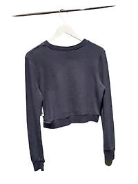 8586: LOUNGE LONG SLEEVE CROP SWEATSHIRT