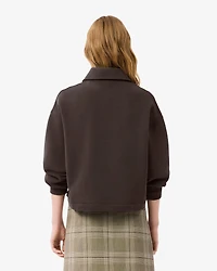 LACOSTE: OVERSIZED FLEECE POLO SWEATSHIRT