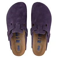 BIRKENSTOCK: BOSTON SUEDE LEATHER CLOG - WINE