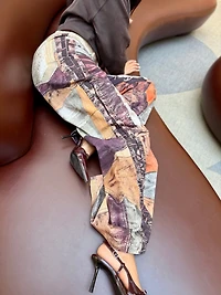 8586: FABRIC PRINTED PANTS