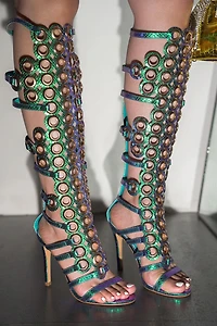 BOHO: GLADIATOR GROMMET SANDAL MERMAID