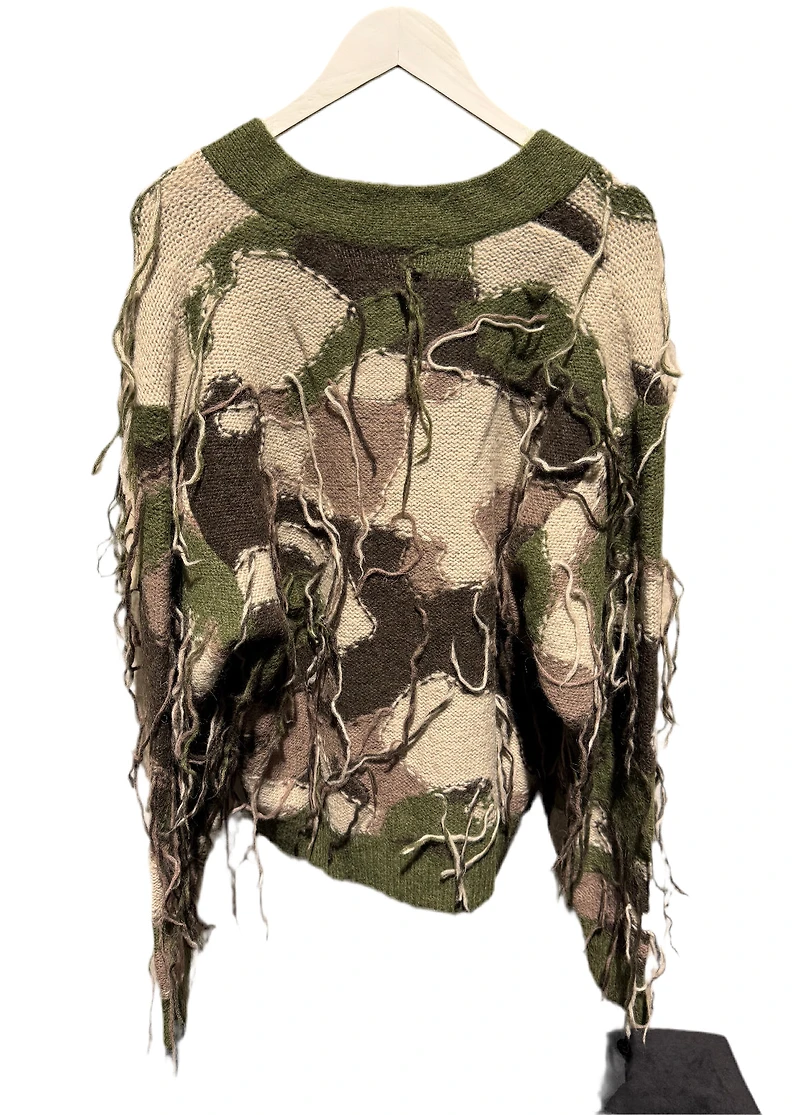 ALPHASTYLE: CAMO CARDIGAN