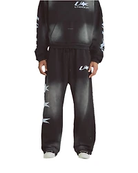UNDERGOLD: AGNUS DEI U STAR STRAIGHT PANTS- SMOKEY BLACK