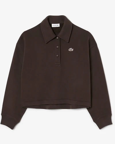 LACOSTE: OVERSIZED FLEECE POLO SWEATSHIRT