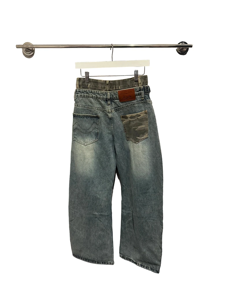 AELFRIC EDEN: BAGGY BARREL DOUBLE WAIST JEANS