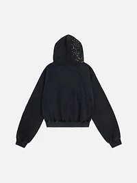 AELFRIC EDEN: RHINESTONE ZIP UP HOODIE