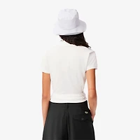 LACOSTE: MINI PIQÚE WRAP POLO TOP