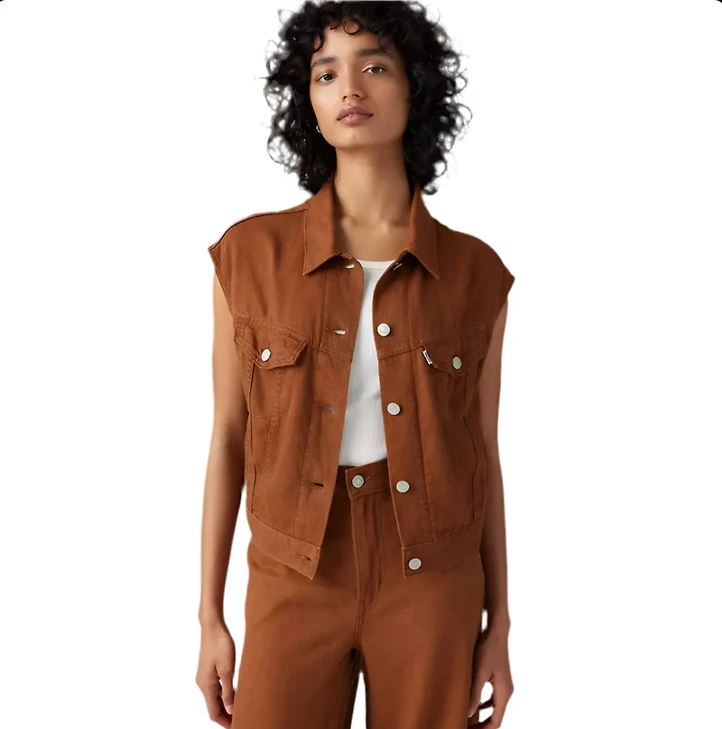 LEVI’S: SHRUNKEN '90S LINEN BLEND LIGHTWEIGHT VEST