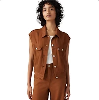 LEVI’S: SHRUNKEN '90S LINEN BLEND LIGHTWEIGHT VEST