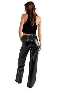 Free People: Star-Crossed Lovers Vegan Straight-Leg Pants