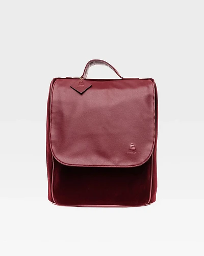 TOTE & CARRY: VELVET BURGUNDY BACKPACK