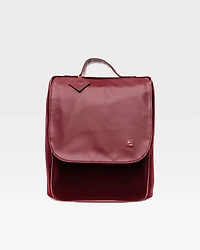 TOTE & CARRY: VELVET BURGUNDY BACKPACK