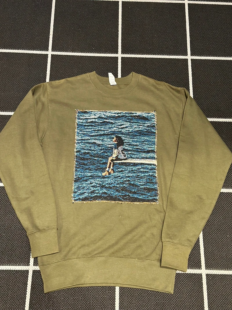 ANGEL GENTLE: TAPESTRY SWEATER- OLIVE