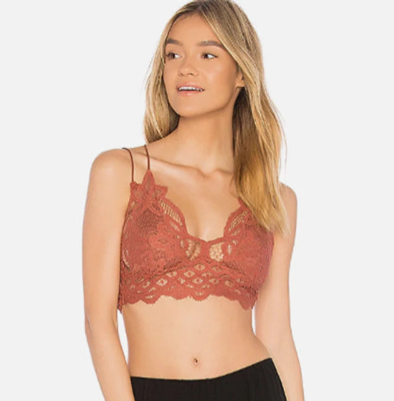 FREE PEOPLE: ADELLA LONGLINE LACE BRALETTE