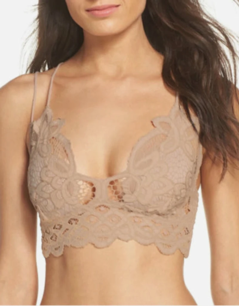 FREE PEOPLE: ADELLA LONGLINE LACE BRALETTE