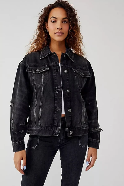 FREE PEOPLE: JOLENE OVERSIZED TRUCKER JACKET