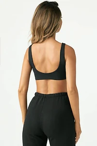JOAH BROWN: SUEDED ONYX CONTOUR BRA