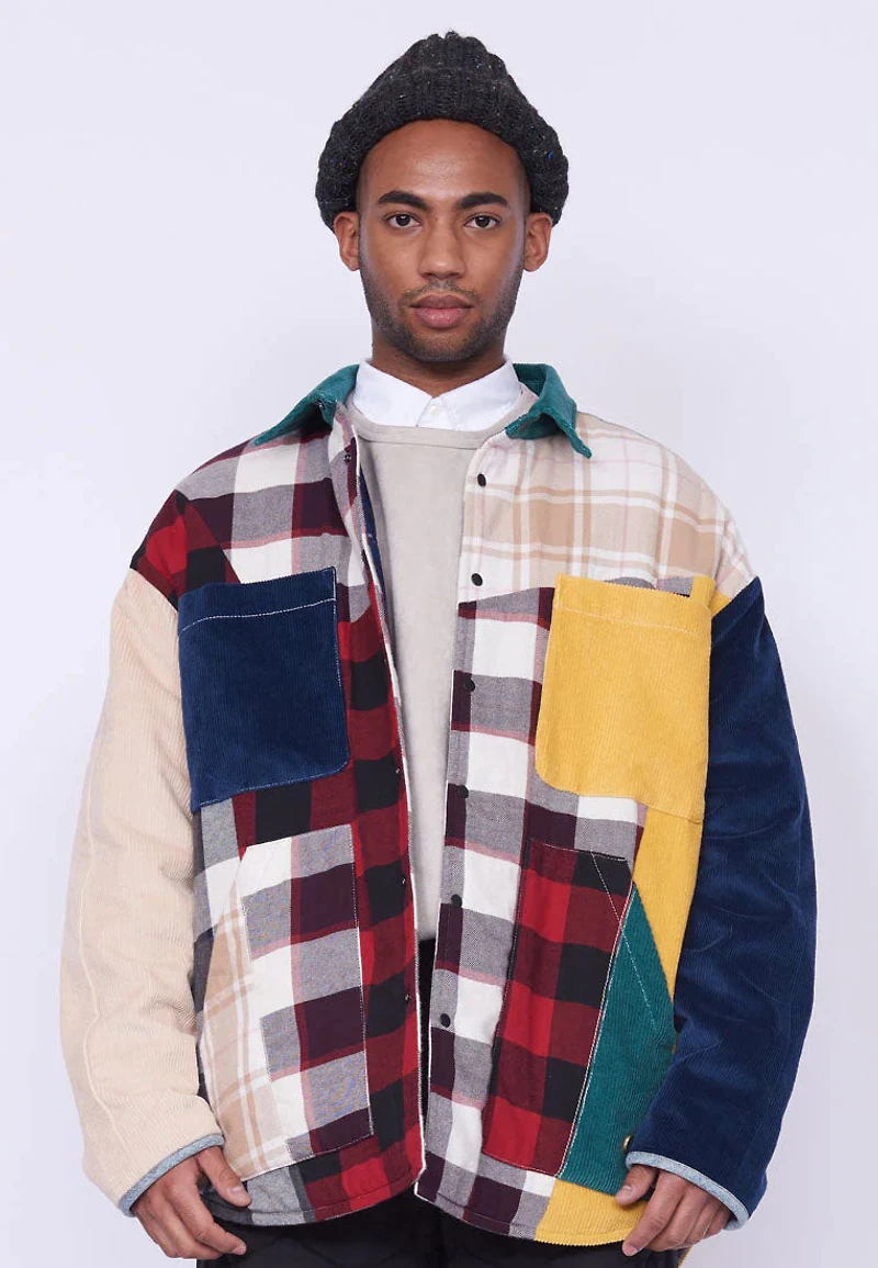 ALPHASTYLE: DUBHE PATCHWORK SHIRT