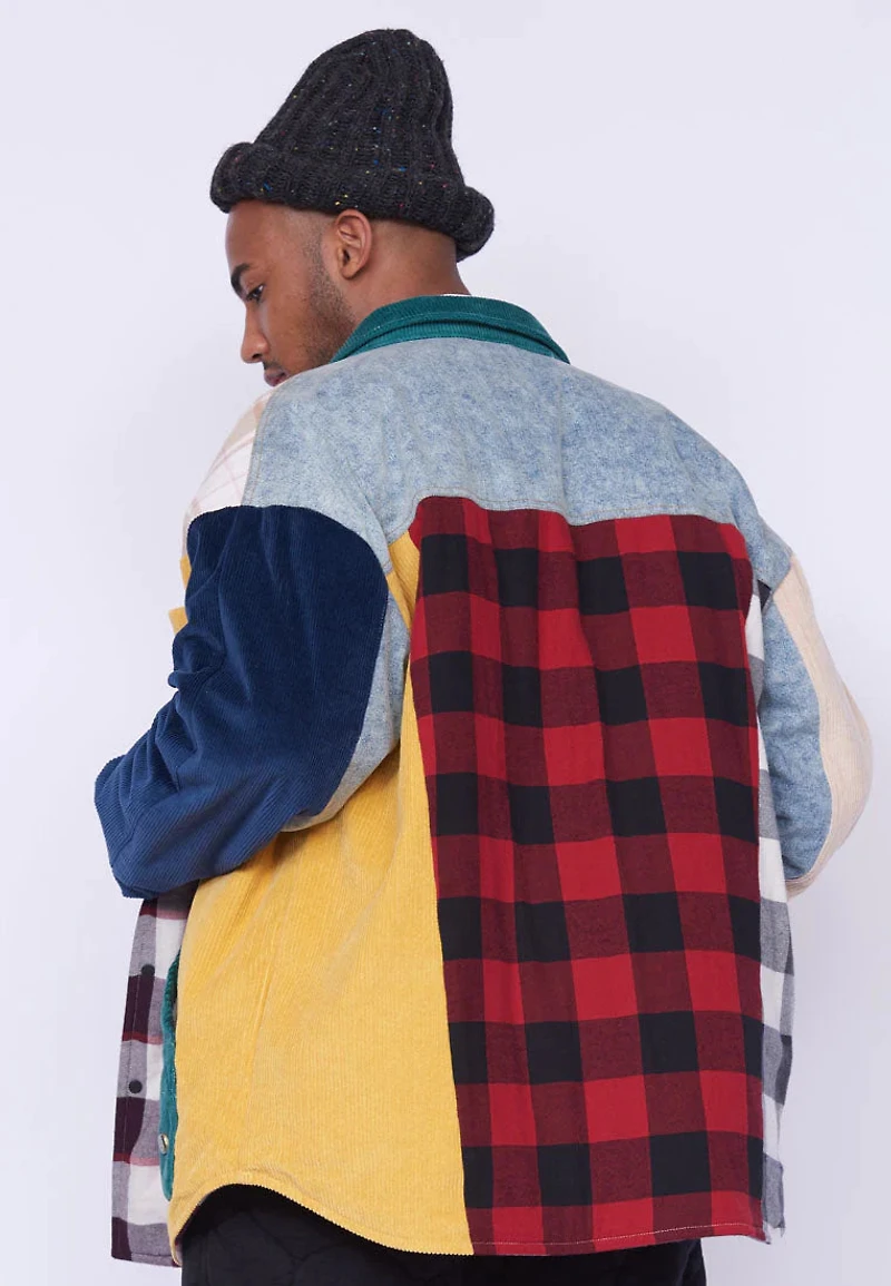 ALPHASTYLE: DUBHE PATCHWORK SHIRT