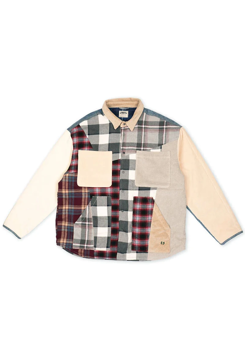 ALPHASTYLE: DUBHE PATCHWORK SHIRT