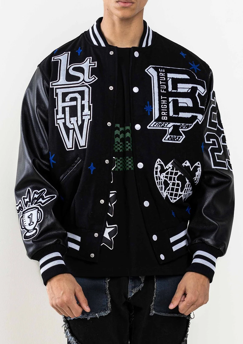 FIRST ROW: BRIGHT FUTURE VARSITY JACKET