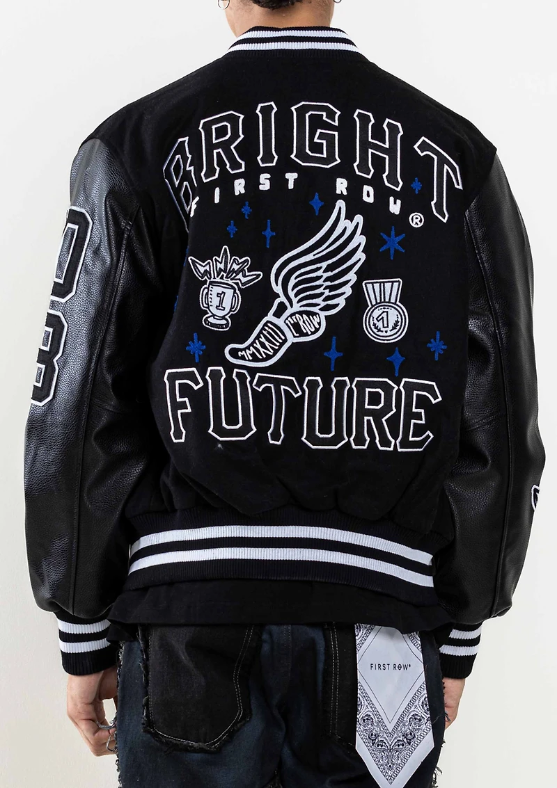FIRST ROW: BRIGHT FUTURE VARSITY JACKET