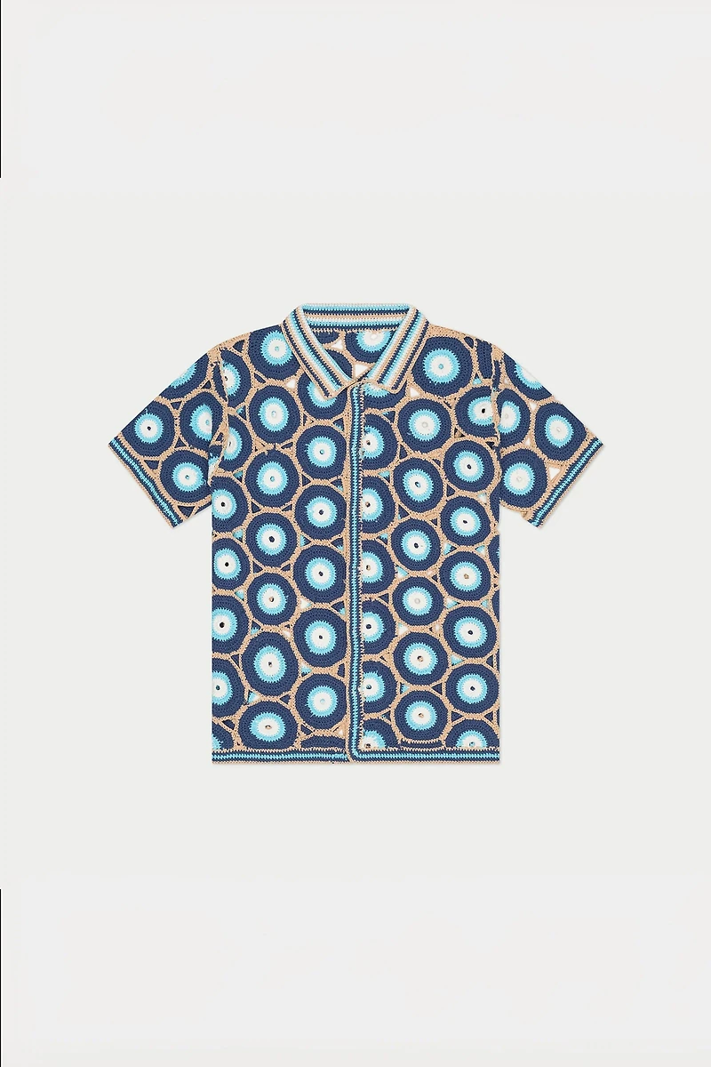 MAVRANS: EVIL EYE KNIT SHIRT