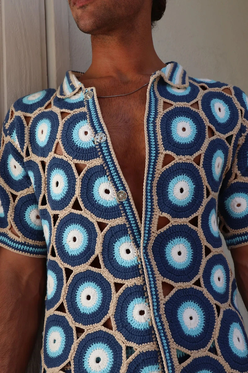 MAVRANS: EVIL EYE KNIT SHIRT