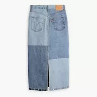 LEVIS: PATCH DENIM MIDI SKIRT