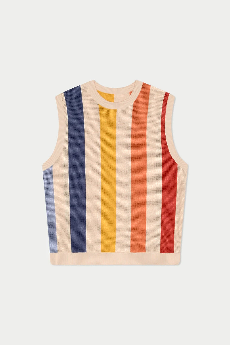 MAVRANS: STRIPED KNIT VEST