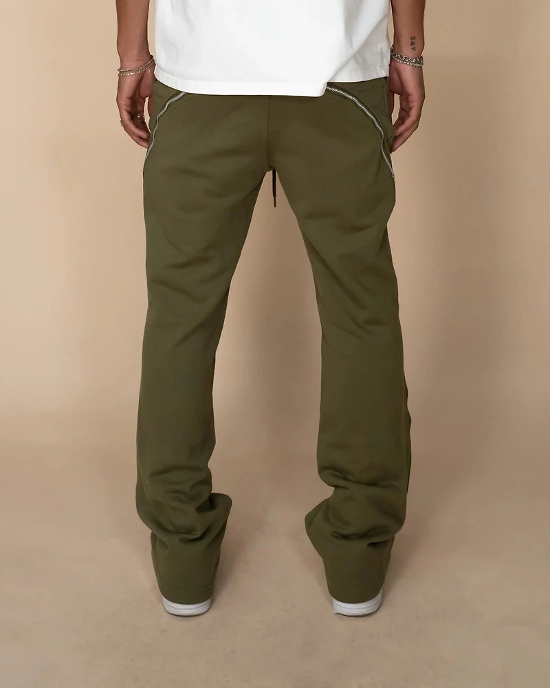 EPTM: ZIP FLARED SWEATPANTS