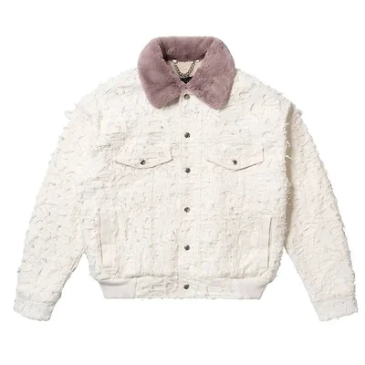 ALPHASTYLE: MOSCA BURNOUT LOGO JACKET