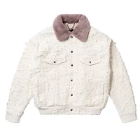 ALPHASTYLE: MOSCA BURNOUT LOGO JACKET