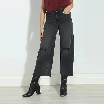 HIDDEN: NORI CROPPED WIDE LEG JEANS