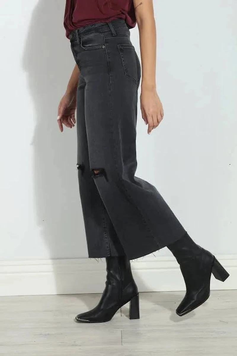 HIDDEN: NORI CROPPED WIDE LEG JEANS