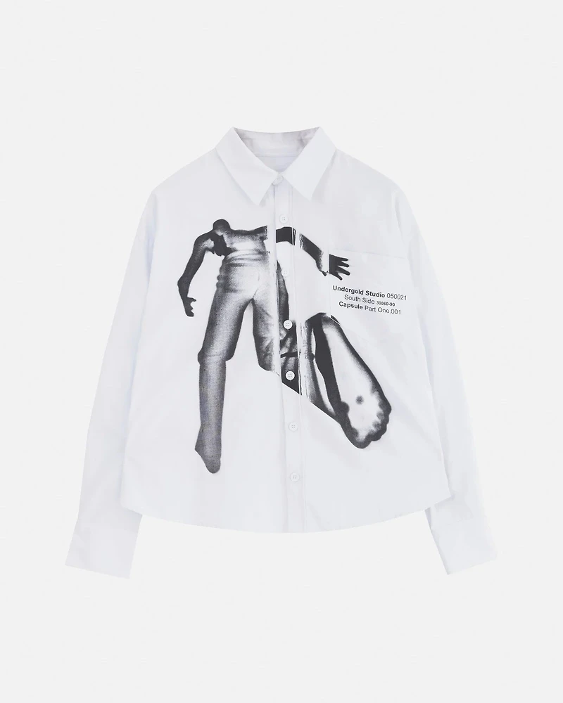 UNDERGOLD: PALACE BRAVE SOUL LONG SLEEVE BOXY SHIRT BONE