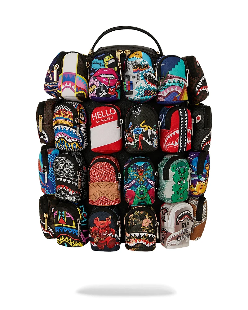 SPRAYGROUND: ALL THE BAGS IN THE WORLD - 15 YEAR ANNIVERSARY BACKPACK OF MINI DLXSV BACKPACK