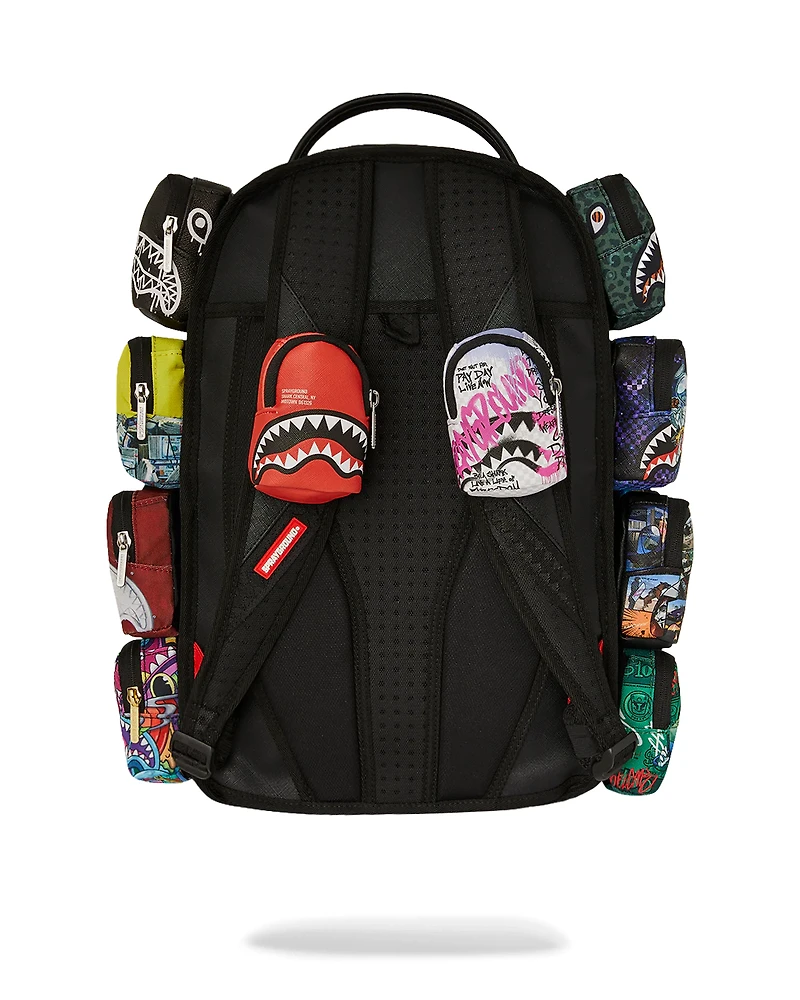 SPRAYGROUND: ALL THE BAGS IN THE WORLD - 15 YEAR ANNIVERSARY BACKPACK OF MINI DLXSV BACKPACK