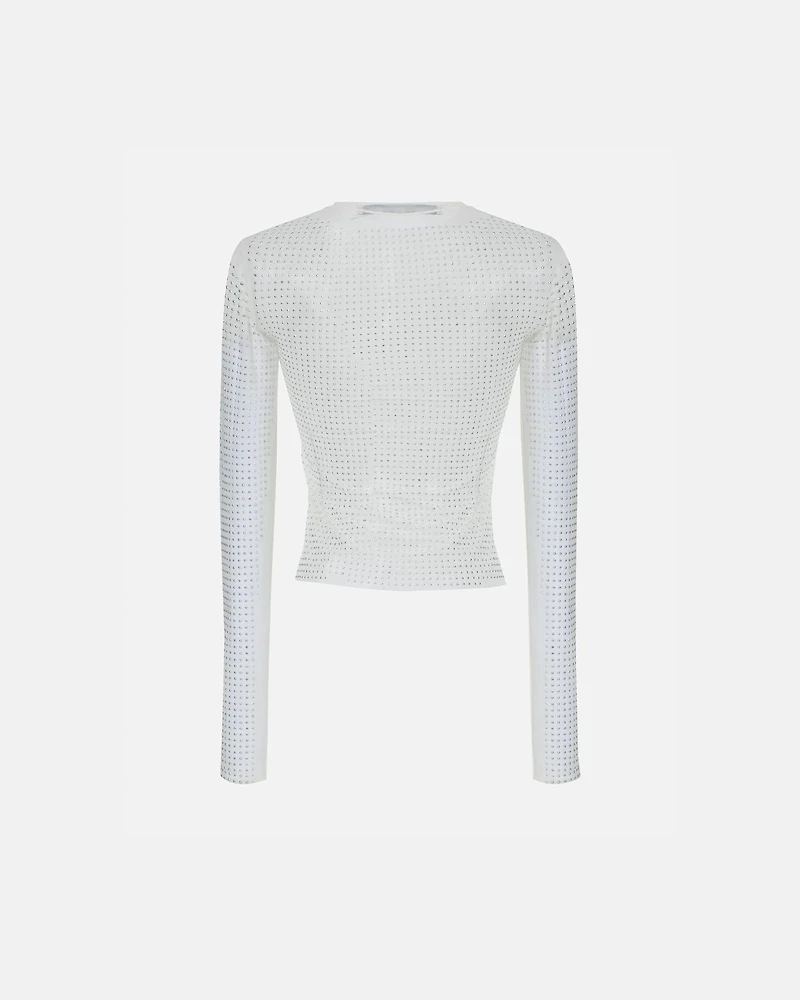 UNDERGOLD: AGNUS RHINESTONE LONGSLEEVE TOP