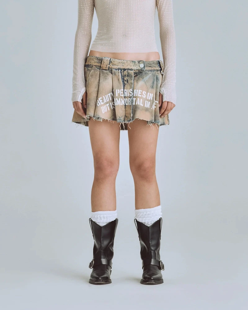 UNDERGOLD: AGNUS DEI BEAUTY SKIRT- DIRTY BLUE